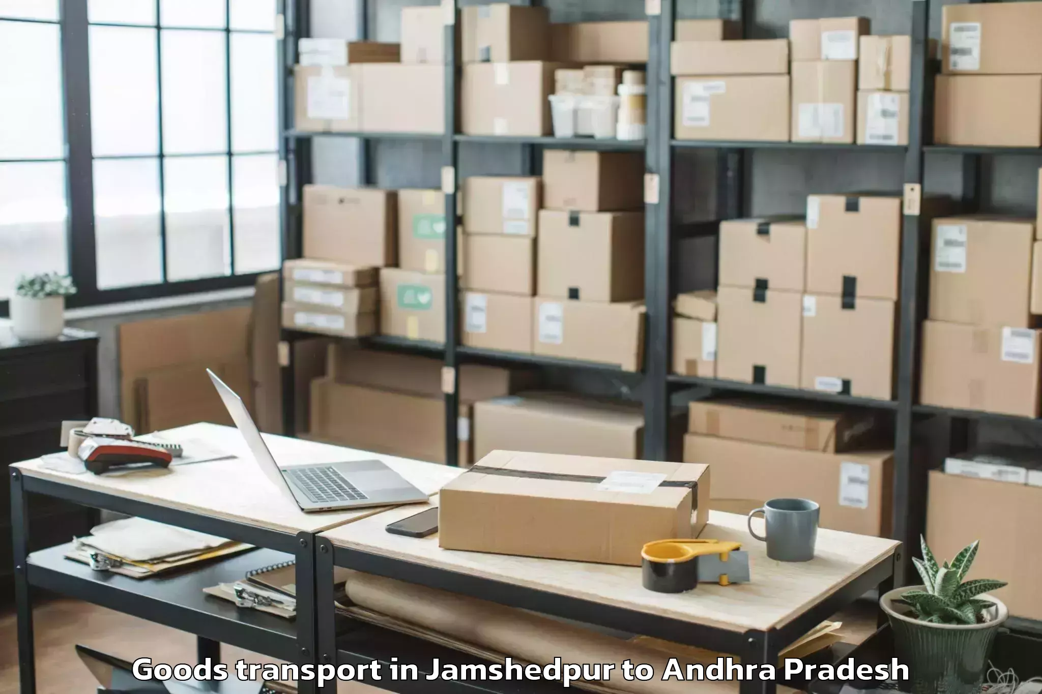 Hassle-Free Jamshedpur to Peda Araveedu Goods Transport